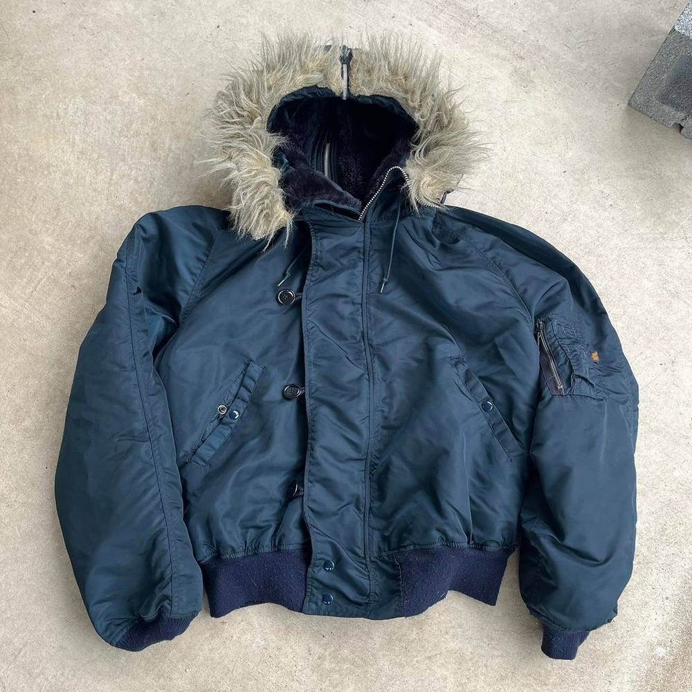 1990s Alpha Industries N-2B Fur Lined Flight Jacket size 2XL